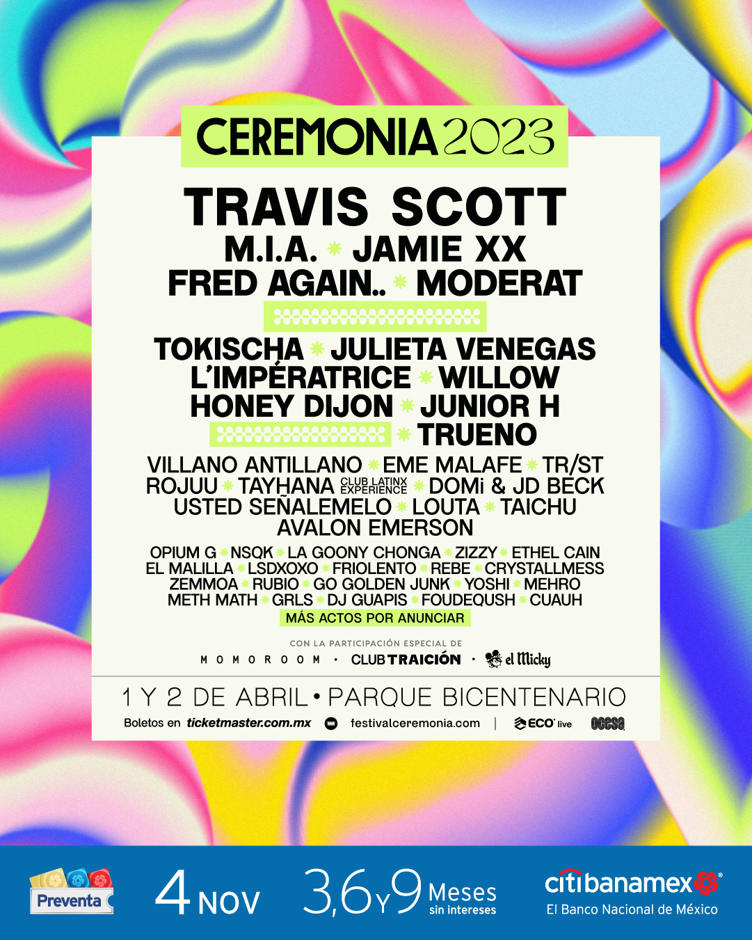 ¡Tenemos cartel del Festival Ceremonia 2023! Mundo Indie Mx