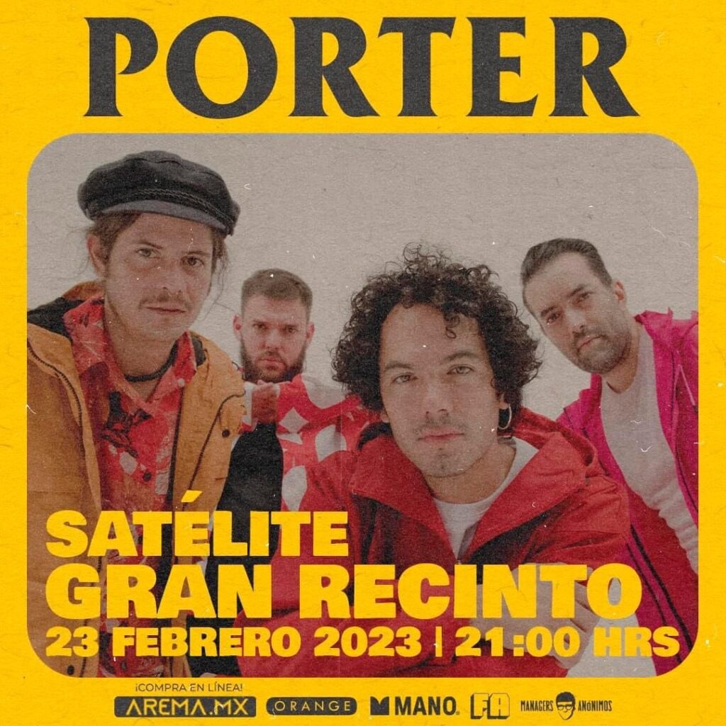 Porter se presentará en el Gran Recinto de Satélite Mundo Indie Mx