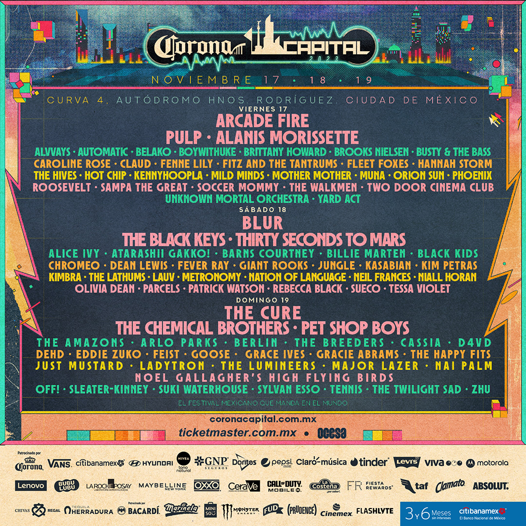Conoce el mapa oficial de Corona Capital 2023 - Mundo Indie Mx