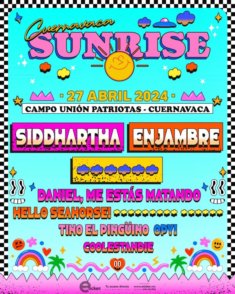Tenemos cartel oficial de Cuernavaca Sunrise 2024 Mundo Indie Mx