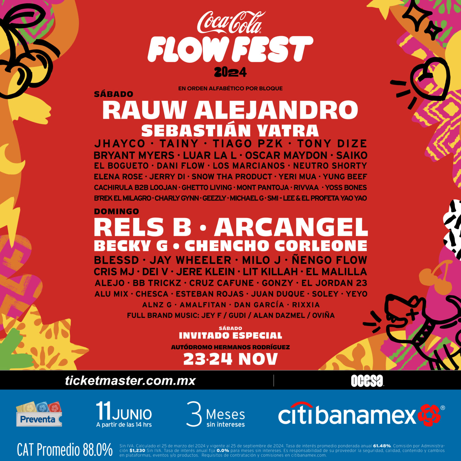 Conoce el cartel oficial de Coca-Cola Flow Fest 2024 - Mundo Indie Mx
