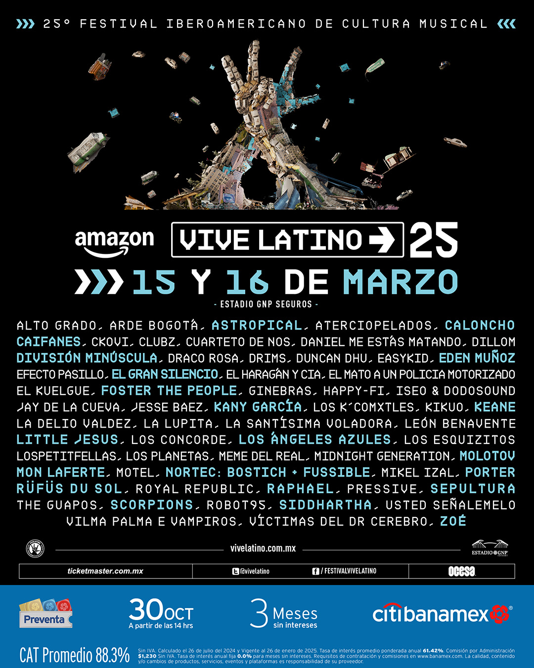 Conoce el Cartel Oficial de Vive Latino 2025 Mundo Indie Mx